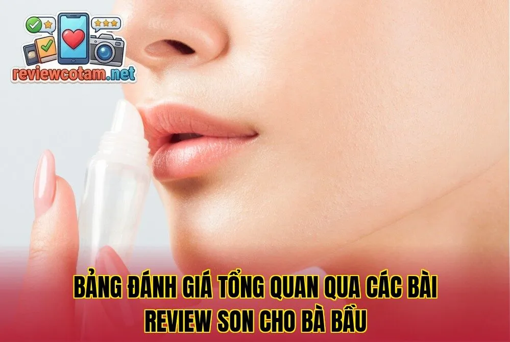 Bảng đánh giá tổng quan qua các bài review son cho bà bầu