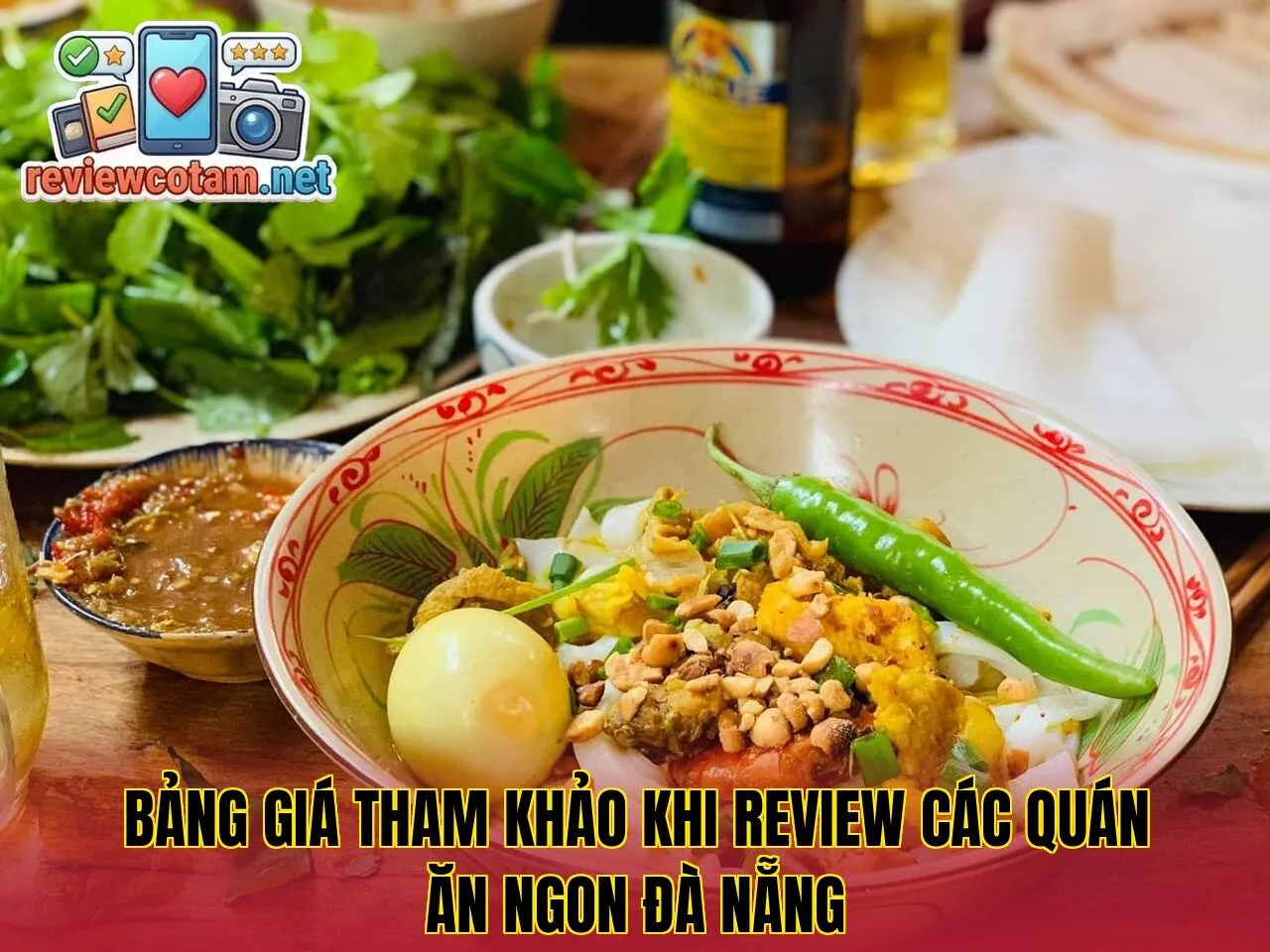 Bảng giá tham khảo khi review các quán ăn ngon Đà Nẵng