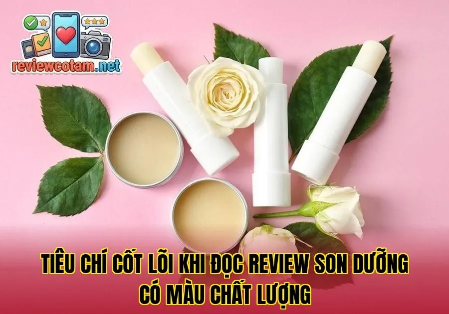 Tiêu chí cốt lõi khi đọc review son dưỡng có màu chất lượng