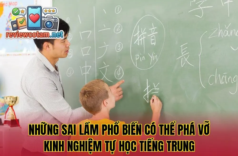 Những sai lầm phổ biến có thể phá vỡ kinh nghiệm tự học tiếng Trung